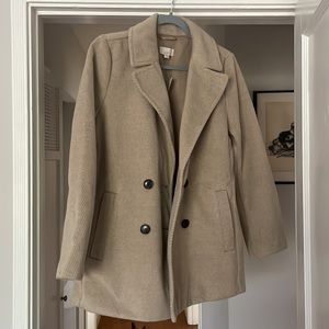 NWT LOFT Double Breasted Beige Coat